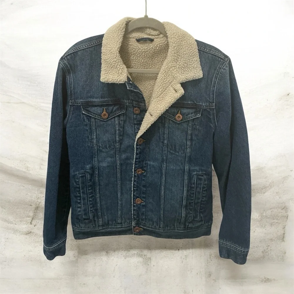 MEN DENIM JACKET SHEPRA LINED SIZE M